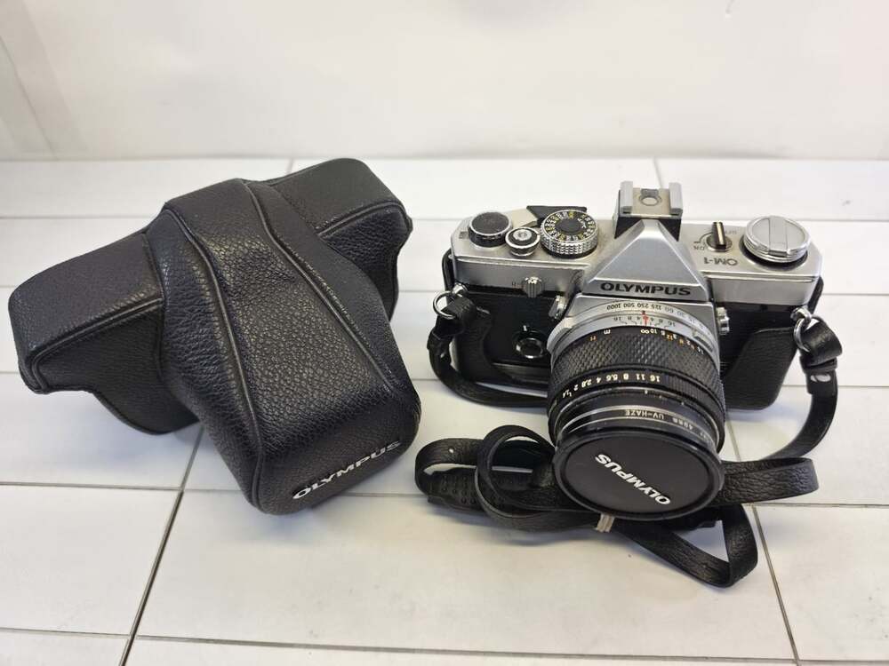 [Exc+5] Olympus OM-1N black SLR 35mm film camera G.Zuiko 50mm f/1.4 From JAPAN